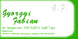 gyorgyi fabian business card